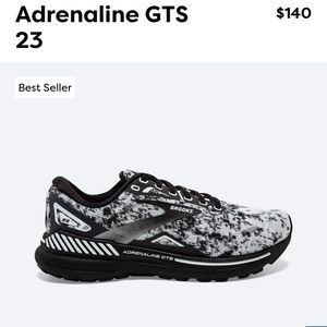 Brooks adrenaline GTS 23 black and white 7.5
